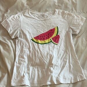 Kate Spade White Tee with Watermelon Design